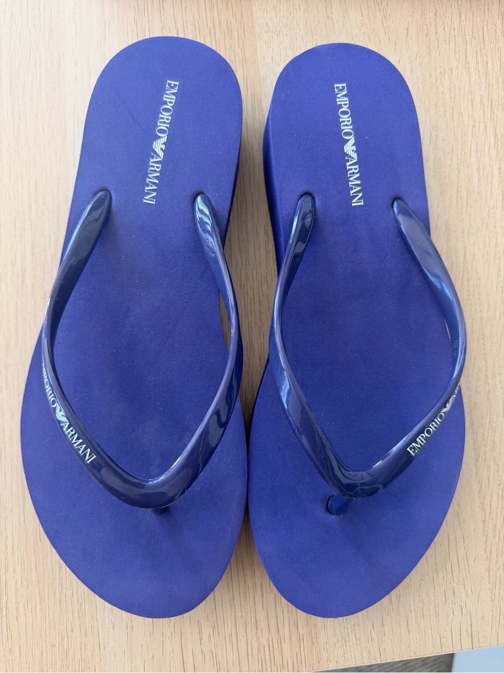 Emporio Armani Purple Platform Flip Flops Size 40, New, Women’s Sandal